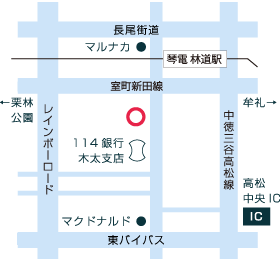香川県高松市の相続遺言相談所 簡易地図